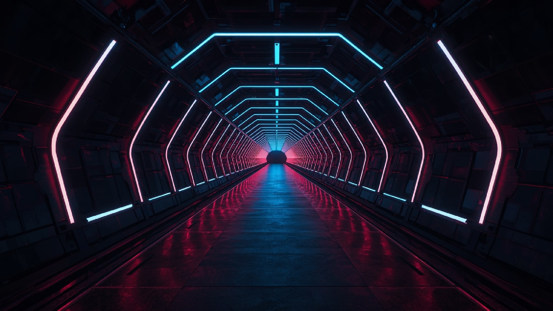 Abstract tech tunnel
